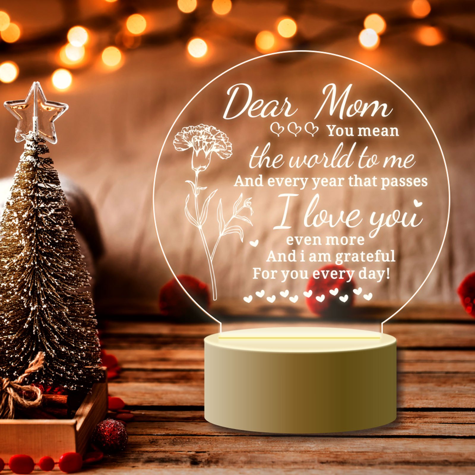 Gifts For Mom Engraved Night Light Mom Birthday Gifts - Temu