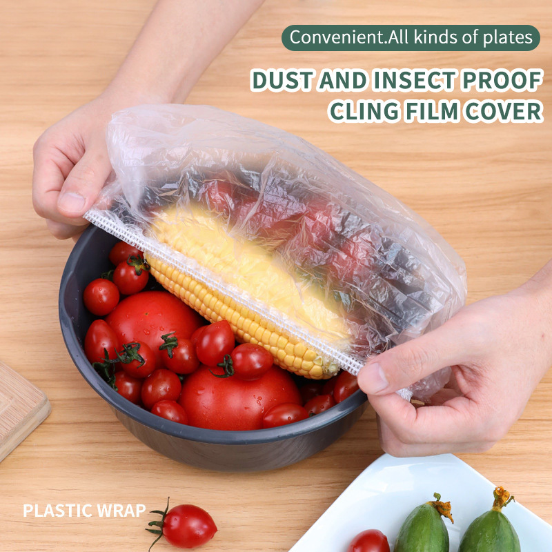 100PCS Disposable Food Storage Cover Bags Bowl Elastic Plate Fresh Keeping  Bag