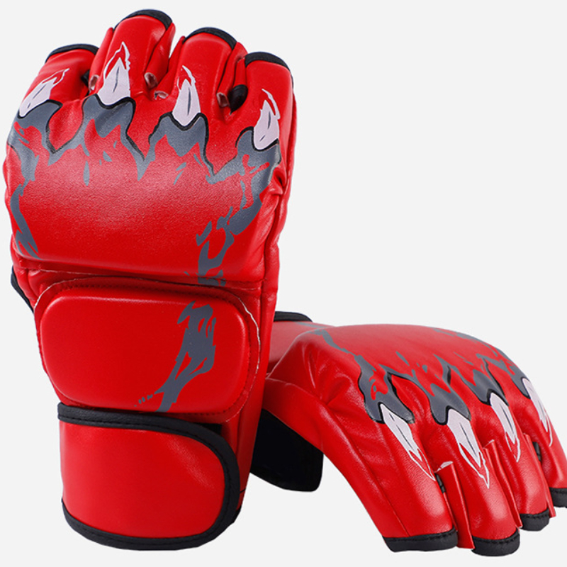 Adult Half Finger Mma Gloves Combat Training Fighting - Temu Canada