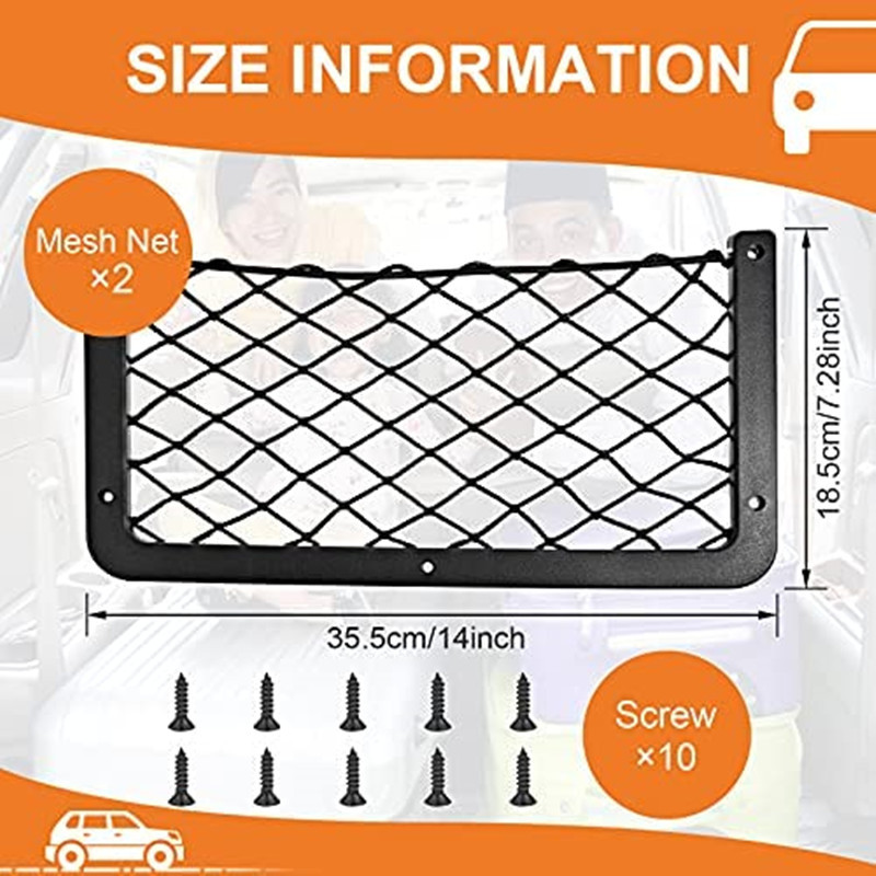 Framed Stretch Mesh Net Pocket for Auto, RV, or Home Organization and  Storage (8 x 11)