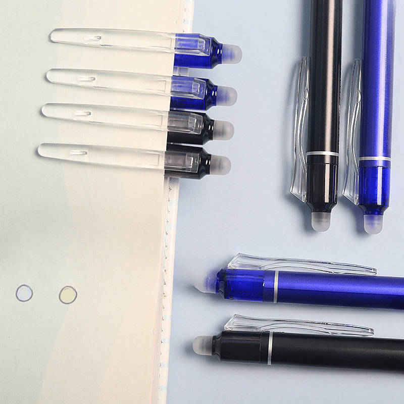twirush Stylo à bille effaçable, 12 couleurs, stylo à encre gel effaçable,  0,5 mm, stylos gel friction, stylo effacable pour fournitures scolaires