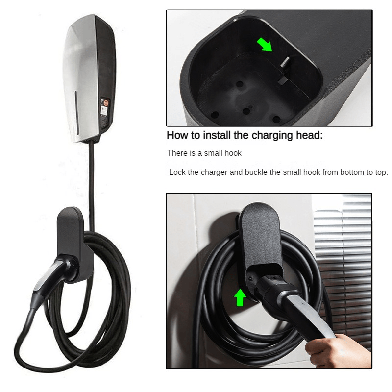 Type2 Type1 Ev Charger Cable Holder Plug Holder Wall Mount - Temu