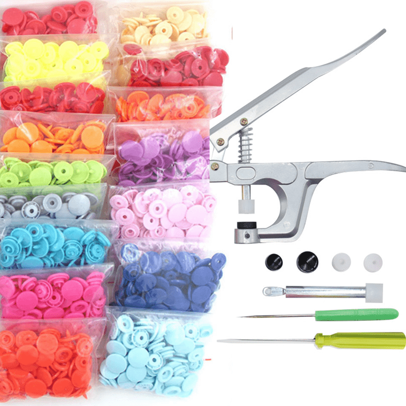150Sets T3/T5 KAM Snap Button Plastic Snaps And Tool U Shape Fastener  Pressure Kam Press Stud For Children Clothing Sewing Tools