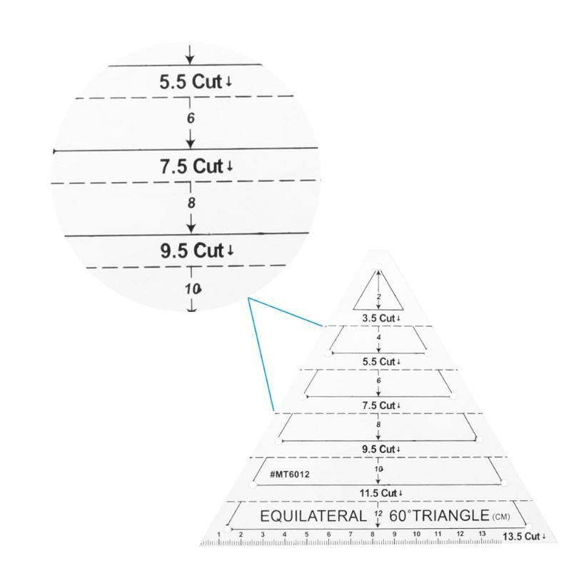 Quilter's Equilateral Triangle Ruler 6 Inches, 60 Degrees