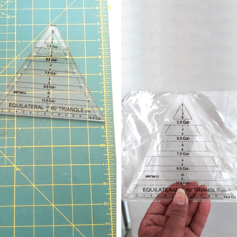 60 Degree Equilateral Triangle Quilting Ruler for Quilting Paper Arts Craft, Size: As described