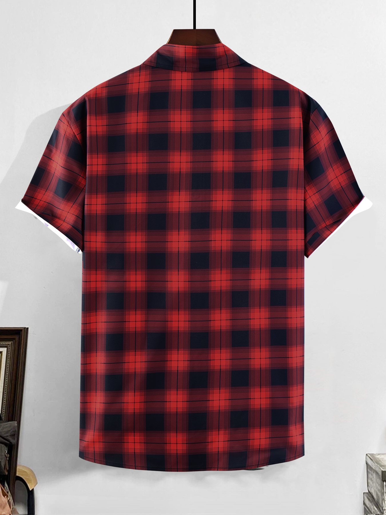 Men's T-shirts Plaid Stripe Pattern Casual Short Sleeve