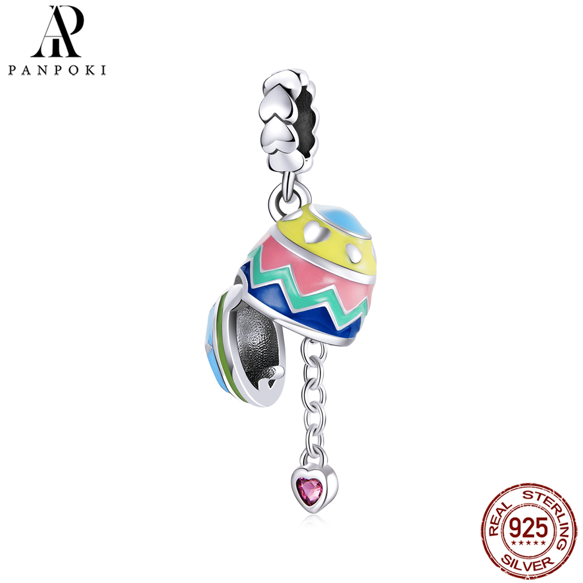 S925 Easter Lucky Eggs Beads for Bracelets Necklace Gift