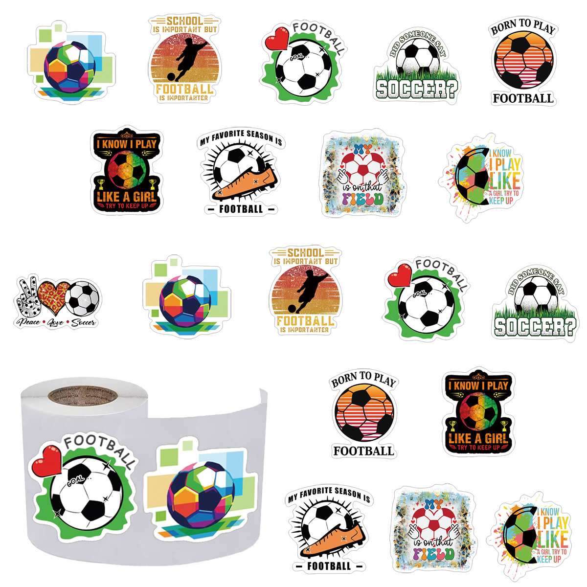 100pcs Green Football Stickers American Childrens Soccer - Temu