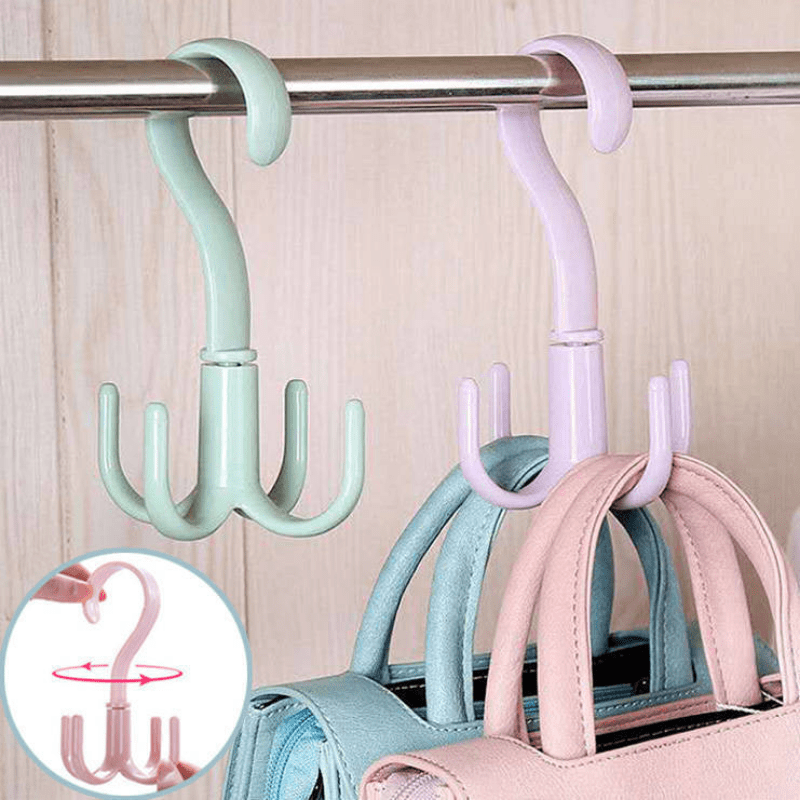 Four claw Hook 360 degree Rotatable 4 claw Hanger Wardrobe - Temu