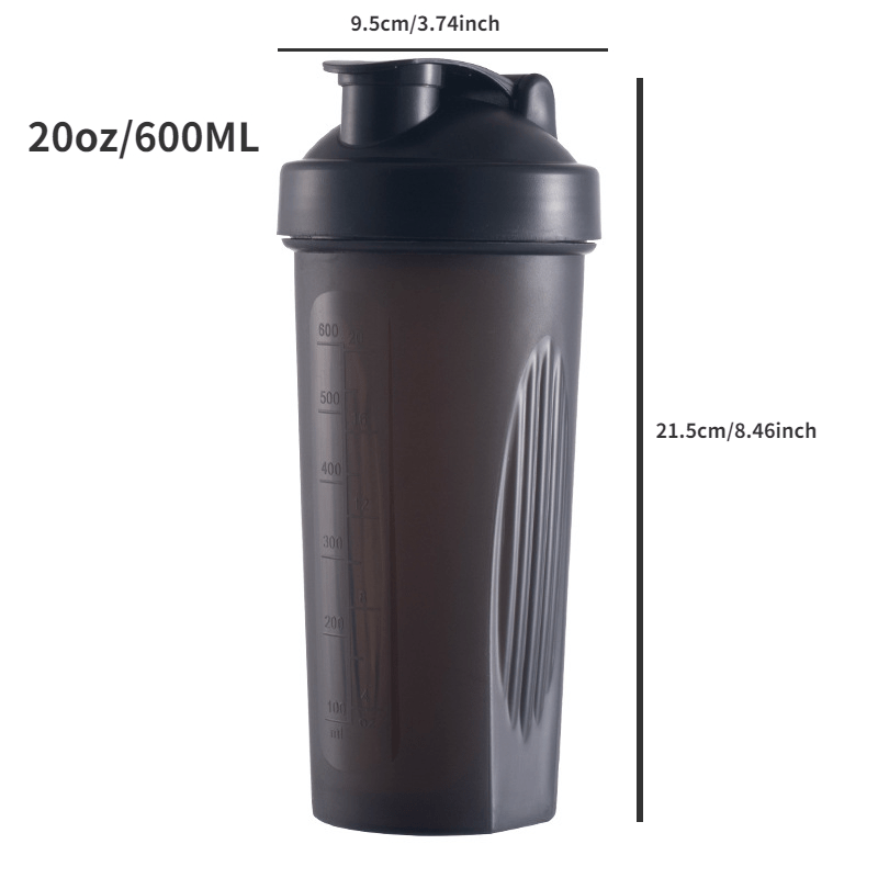 600ml Bottle Protein Shaker Gym Water Tumbler Portable Drinks