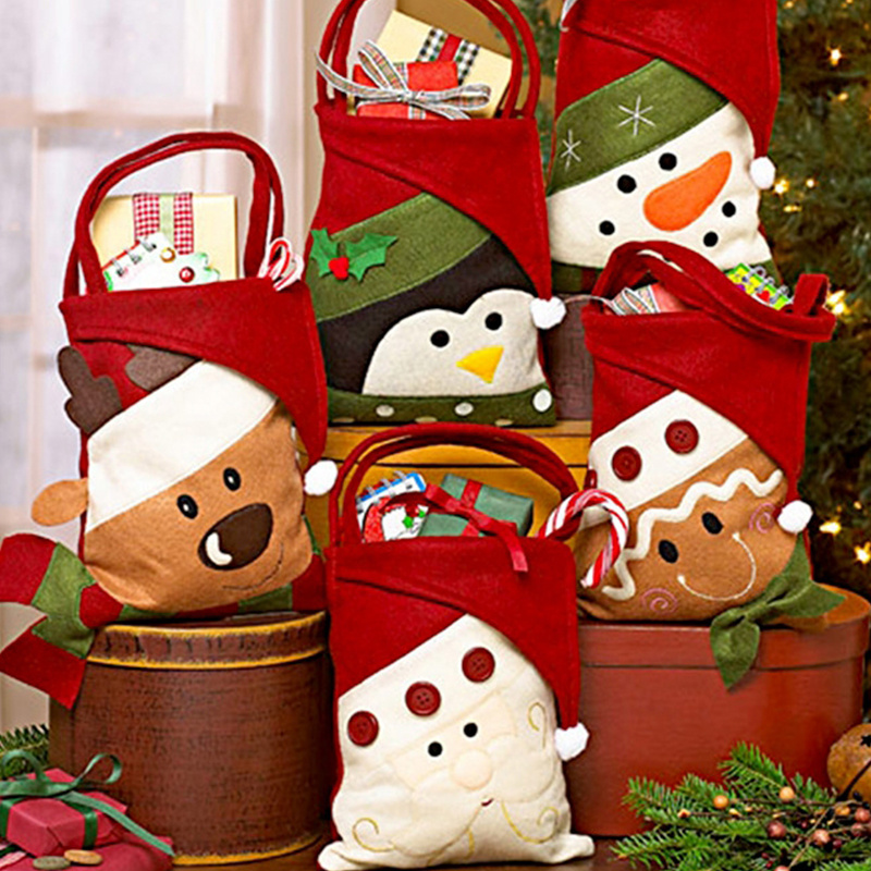 1 pièce Sac de rangement pour tricot de Noël, sac fourre-tout de rangement  pour pommes et cadeaux de Noël, sac de décoration de Noël, fournitures de  fête, emballage de cadeau de Noël