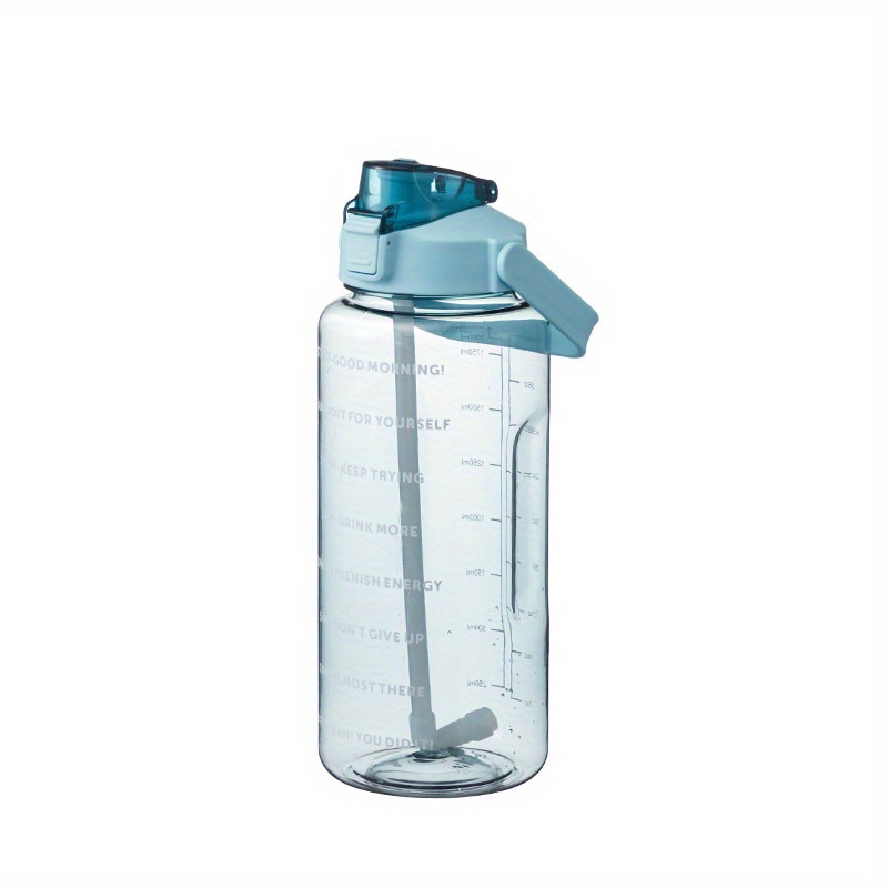 2000ml Large Capacity Plastic Straw Water Cup Sports Water Bottle High  Value Outdoor Camping Drinking Tools