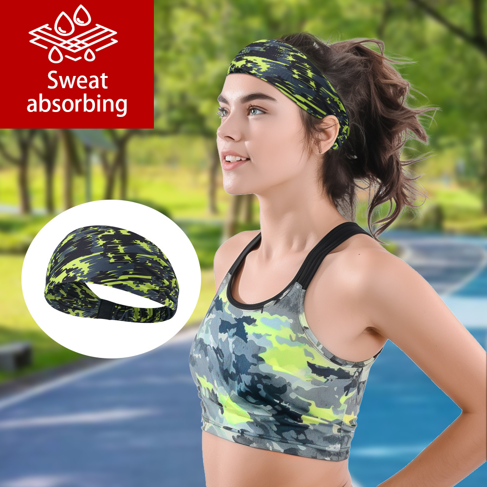 Sports Headbands, Outdoor 5Pack Workout Headbands for Women Mens,  Lightweight Sweat Band Moisture Wicking Workout Sweatbands for Running