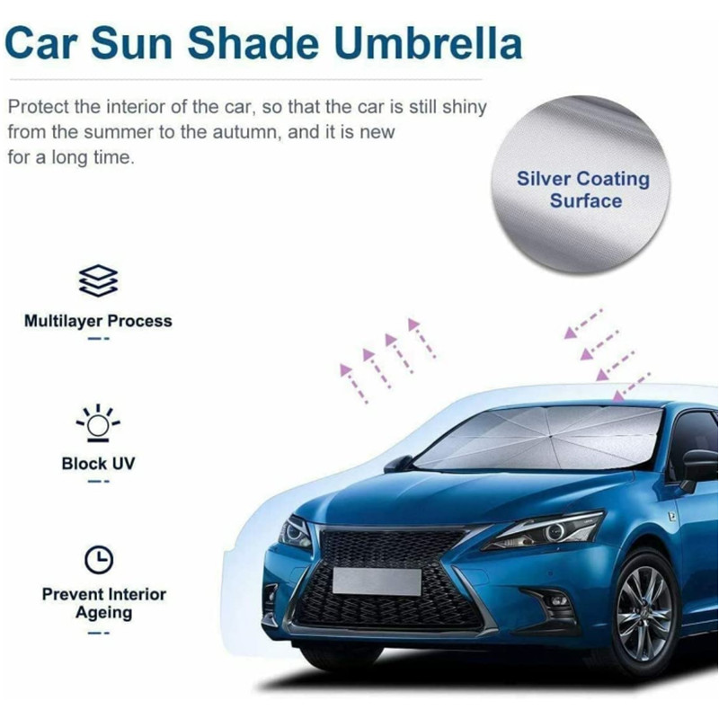 Front Auto Windschutzscheibe Sonnenschirm Regenschirm für heißen
