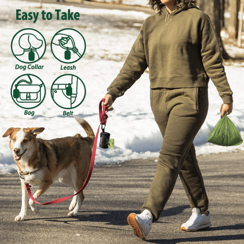 Porta bolsa de caca de perro soporte de bolsa de basura soporte de manos  libres para mascotas - Azul Sunnimix soporte para bolsas de basura