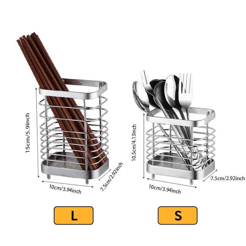 Organize Your Kitchen With A Stainless Steel Hanging Utensil Drying Rack -  Temu