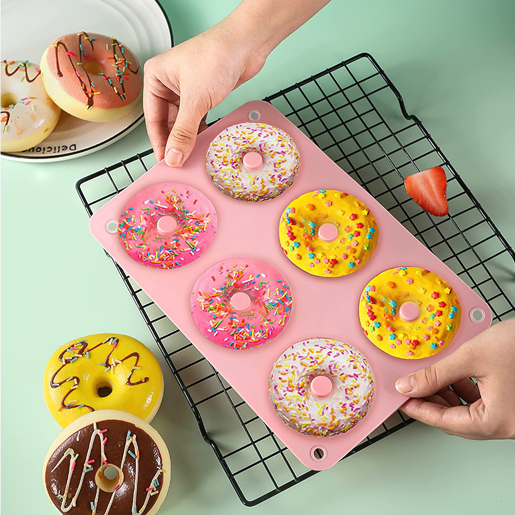 Molde Donuts Silicona 🍩 Pastelería y Repostería