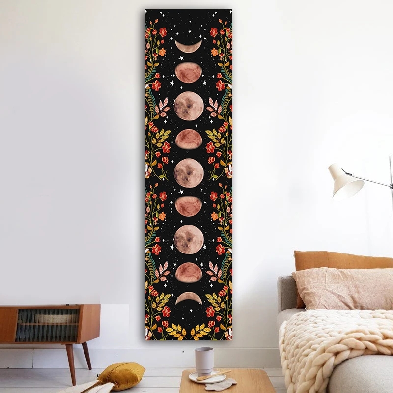 Bohemian Room Decor Wall Tapestry Moon Starry Sky Psychedelic