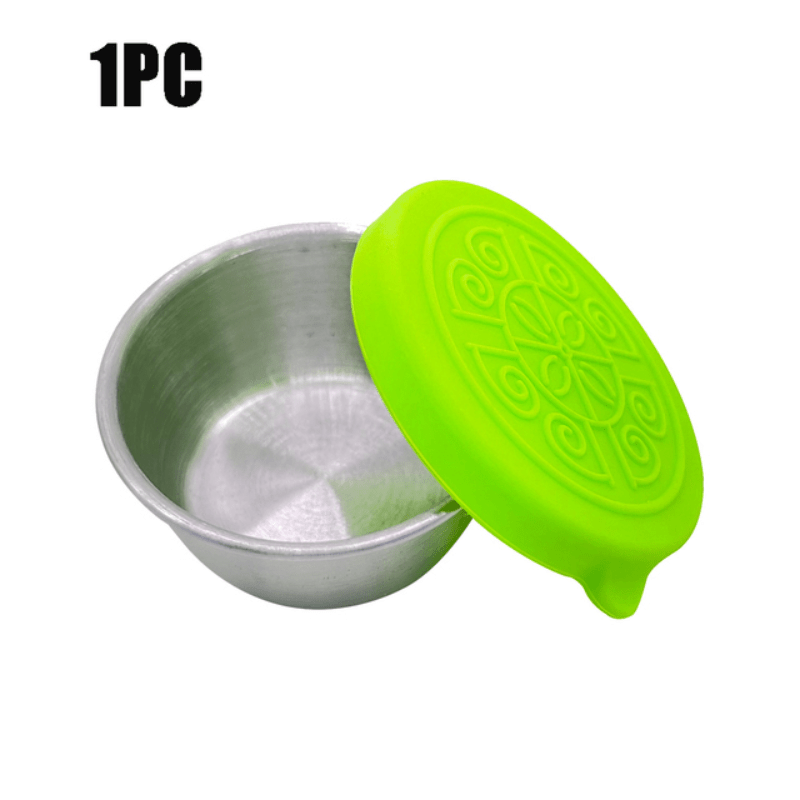 6Pcs Salad Dressing Containers 1.6oz Reusable Small Condiment Cup Containers  with Lids Stainless Steel Travel Dipping Sauce Cups - AliExpress