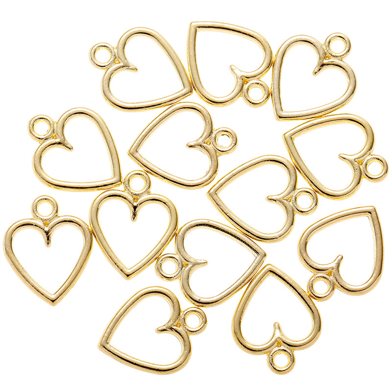  VILLCASE 30Pcs geometric pendant moon charms brass links  pendants witchy charms metal charms pendants heart necklace for girls  geometric earring charm Heart-shaped 14k alloy chain link : Arts, Crafts &  Sewing