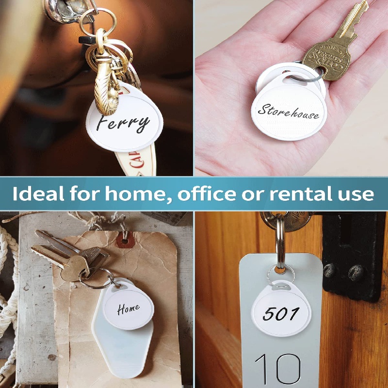 Key Tags Plastic Key Chain Tags With Ruled Blank Paper - Temu