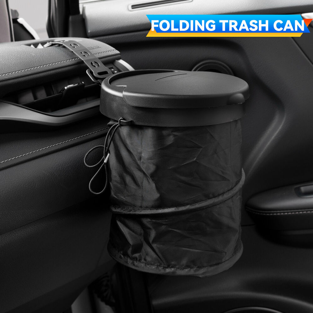 Zusammenklappbarer Auto-Mülleimer Mit Abdeckung, Faltbarer  Fahrzeug-Müll-Staubbehälter