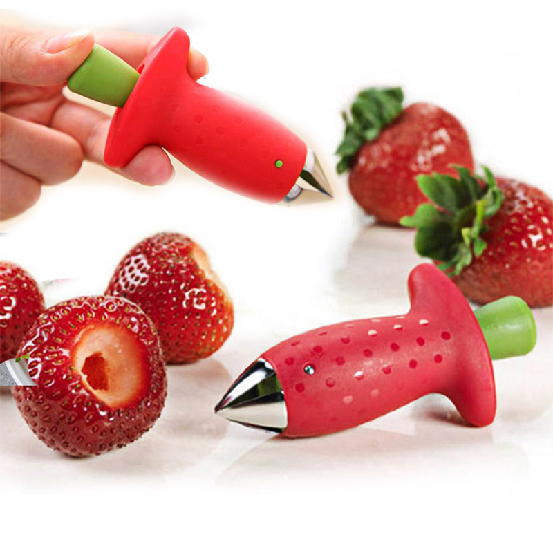 Strawberry Slicer Kitchen Gadget, Strawberry Accessories Fruit Slicer Cutter  Set, Strawberry Cutter Slicer Stainless Steel Blade Craft Fruit Tools(2pc