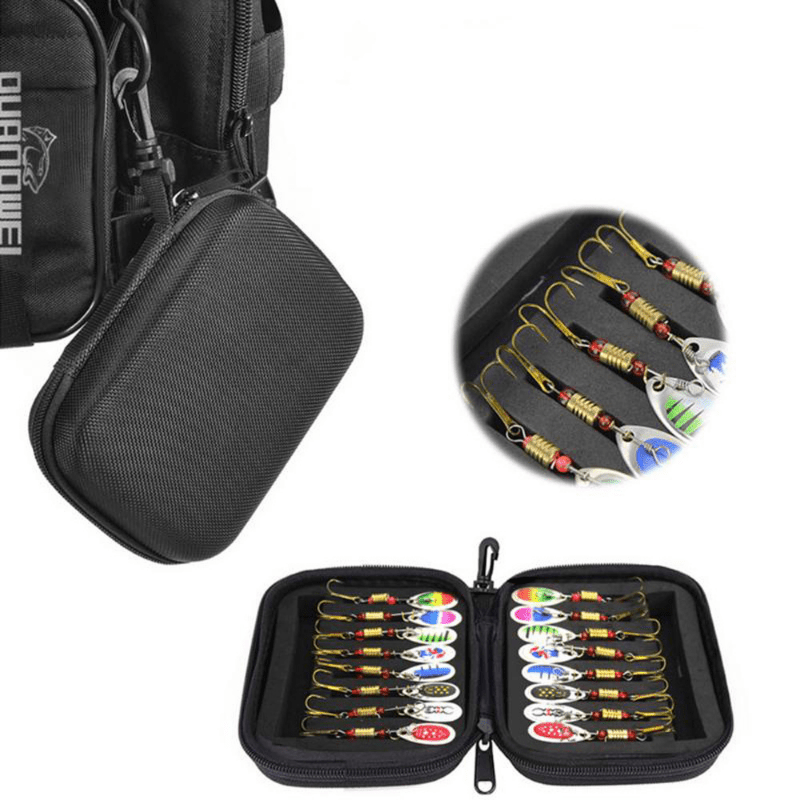1 Piece Fishing Spoon Lure Bag Storage Fishing Lure Case Pouch Tackle Bag  Easy