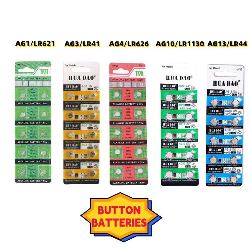 50 pièces portables AG1/AG3/AG4/AG10/AG12/AG13 piles bouton pile bouton  piles au Lithium pour les projets de bricolage - AliExpress