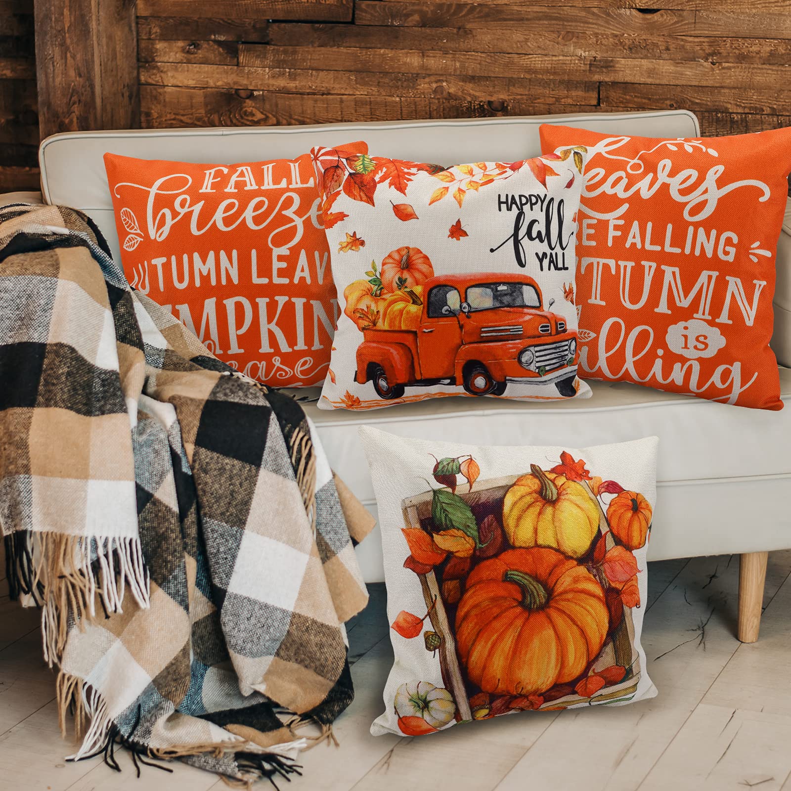 Fall Pumpkin Decorative Throw Pillow Covers Add A Touch Of - Temu