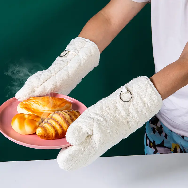 Cotton Oven Mitts Thickened Gloves Short Heat Resistant - Temu