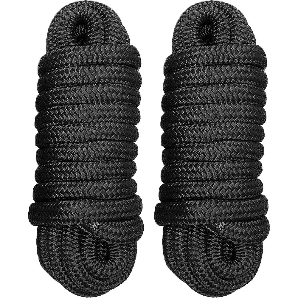 2packs Double Braid Boat Ropes Nylon Boat Dock Lines With 10 Loop