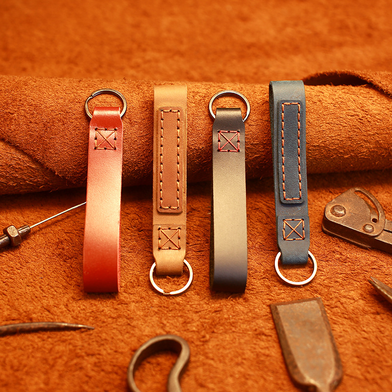 Handmade Leather Leather Keychain Buckle For Lovers, Cars, And