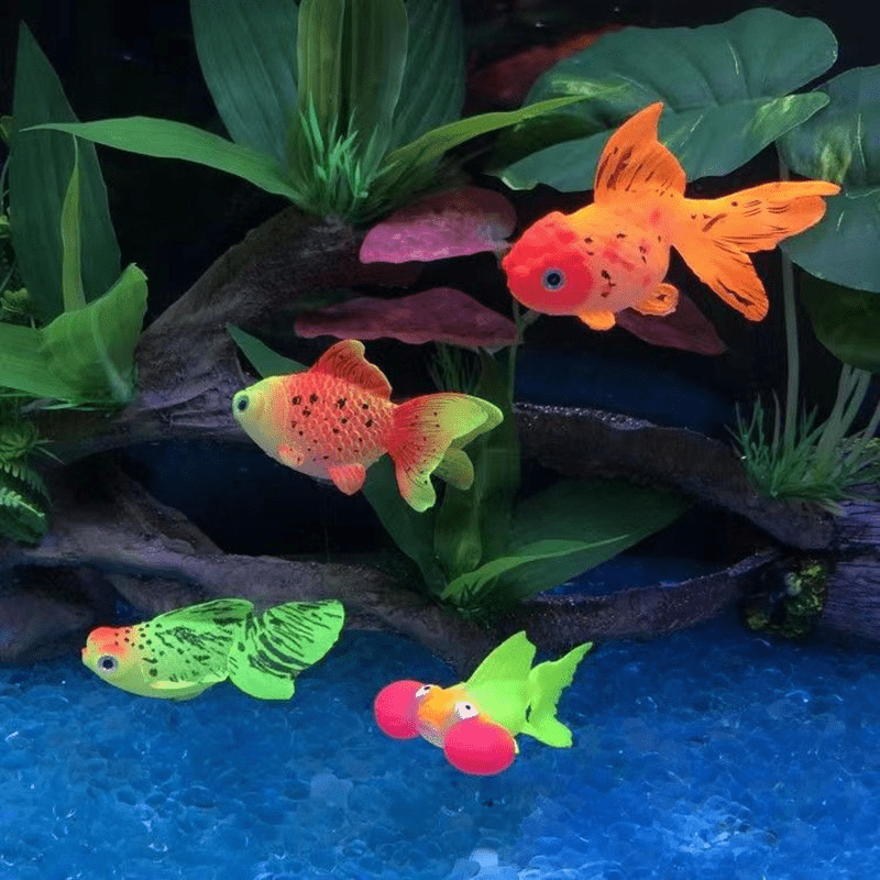 Realistic Glowing Goldfish For Aquarium Colorful And Lifelike