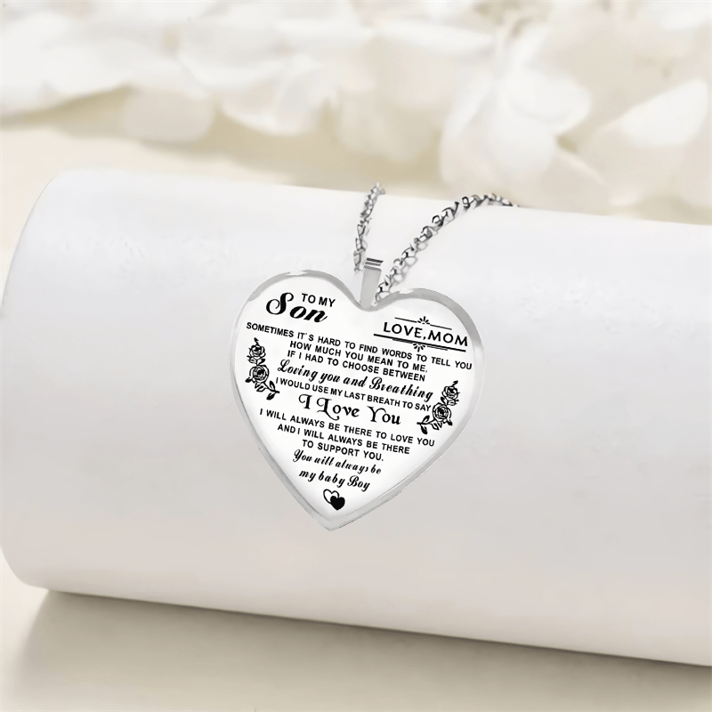 To my son on sale love mom necklace