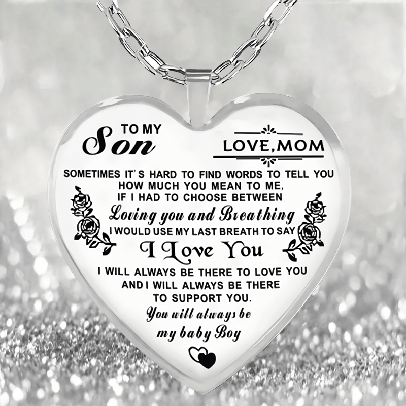 Gifts For Son From Mother Engraved Cross Mens Necklace For Son Personalized  Unique To My Son Necklace 