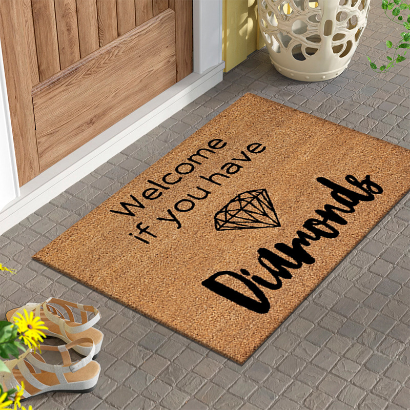 Dirt Resistant Welcome Doormat, Low Pile Indoor Outdoor Entrance