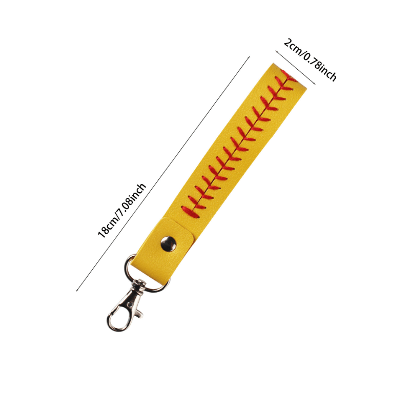 Leather Baseball Keychain Handcrafted Sports Accessory