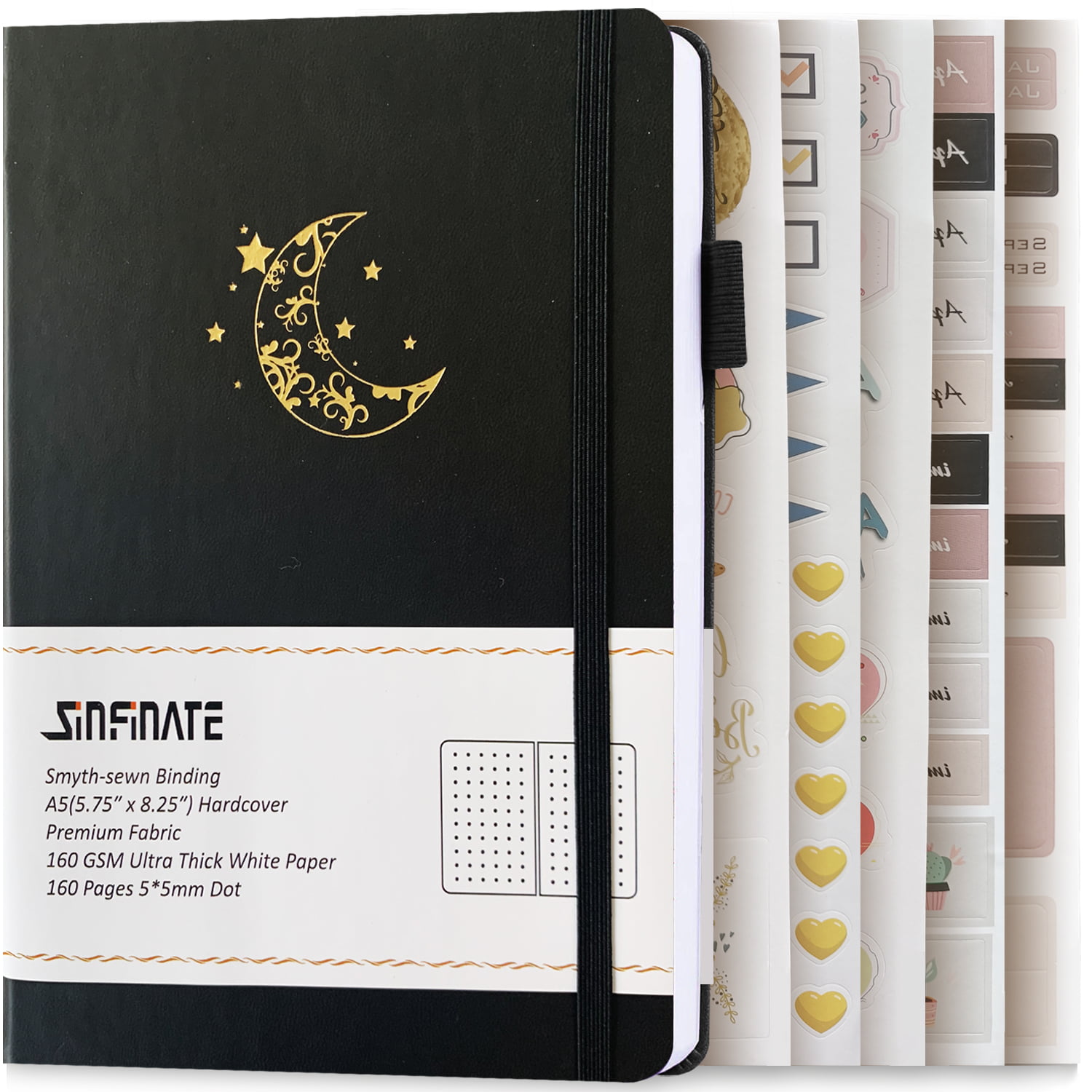 Bullet Dotted Journal Set, Hardcover Dot Grid Notebook for Journaling,  120GSM Thick Numbered Pages with Index, Drawing Pens, Planner Stencils,  Washi Tapes, Aesthetic Journal Supplies Kits for Women: : Office  Products