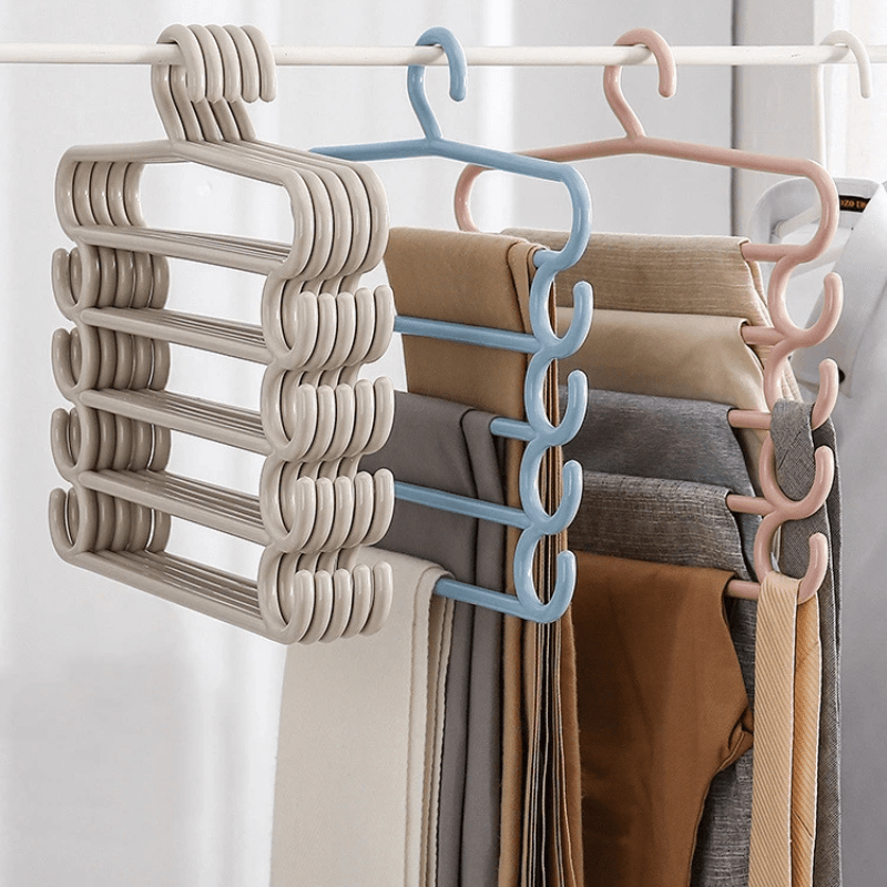

5-layer Closet Storage Organizer, Keep Your Pants, Towels, And Scarves Neatly Organized With Clothes Hangers, Suitable For Clothing Stores Shops