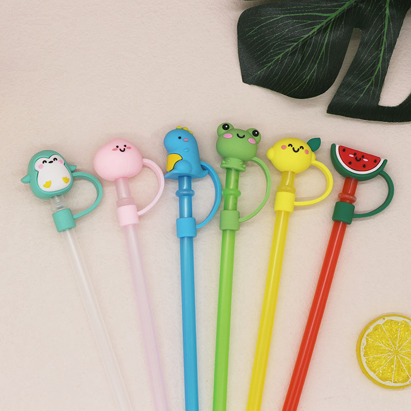 Silicone Straw Stopper 3 Pcs Silicone Straw Tips Cover Cute Reusable  Drinking Straw Tips Lids Covers Cap- Proof Straw Plugs for Cup Straws  Assorted Color Rubber Straw Cover 