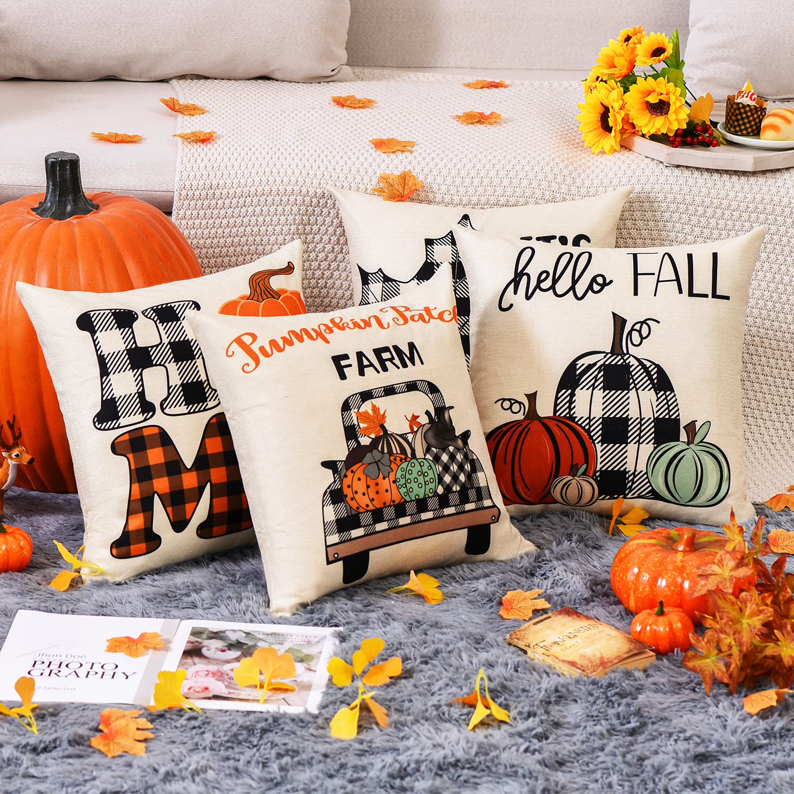 Happy Fall Y'all Double Sided Outdoor Pillow