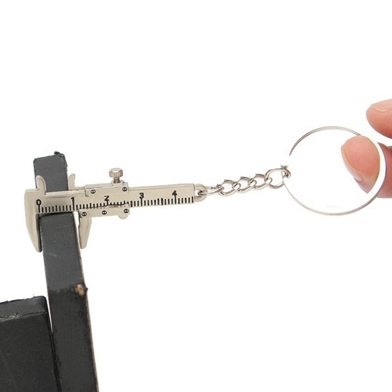 3Pcs Mini Key Chain Tool Movable Vernier Caliper Ruler Sliding Key Holder  Rings Keychain Tools Cool Keychain Gift Ideas for Men Women 