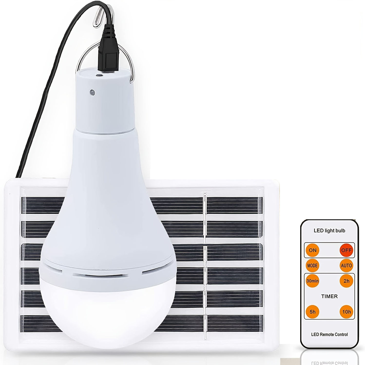 Led Solar Light Bulb Outdoor Light Bulb Remote Timer Led - Temu Canada