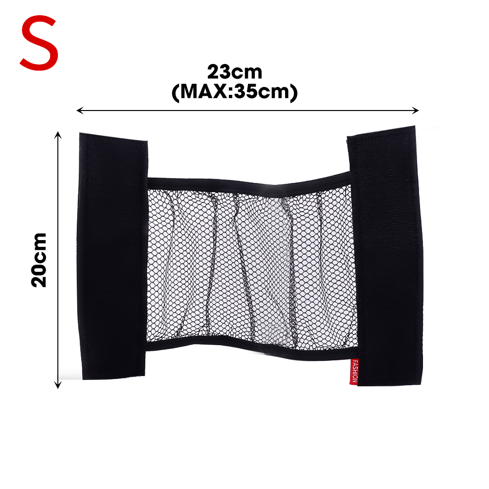Image of Car Trunk Elastic Mesh Fixed Straps Car Interior Organizer Extinguisher Storage Net Bag Seat Back Fixing Bag Auto Car Accessory