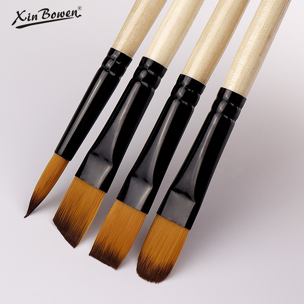 AOOKMIYA Acrylic Paint Brush Set, 30Packs/300Pcs Nylon Hair Paint Brus