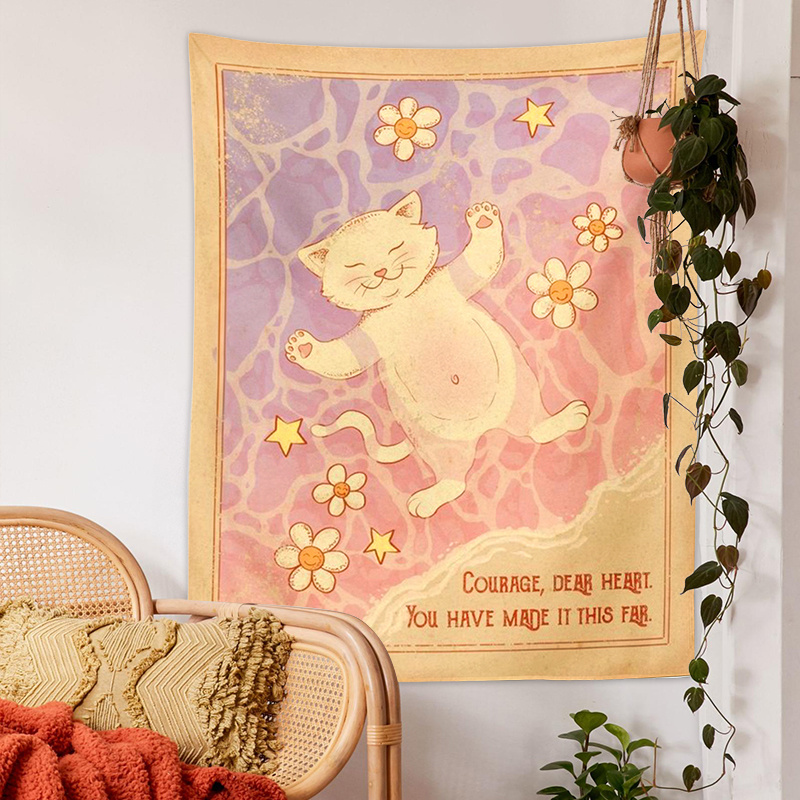 Hello Kitty Tapestry Kawaii Wall Hanging Decoration - Temu