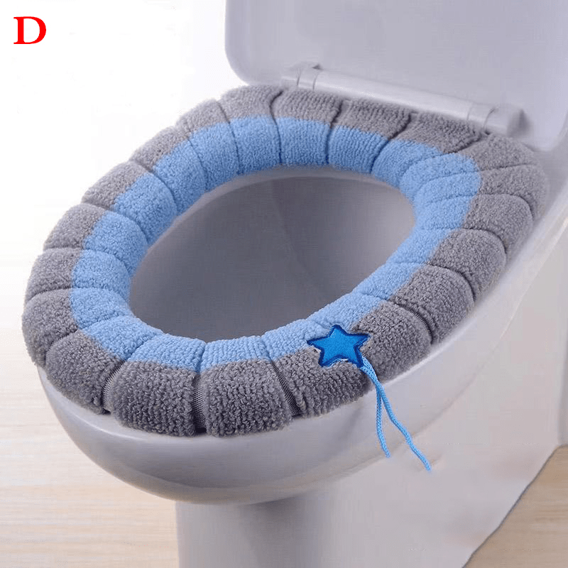 1pc Random Color Toilet Seat Cushion,with handle and washable