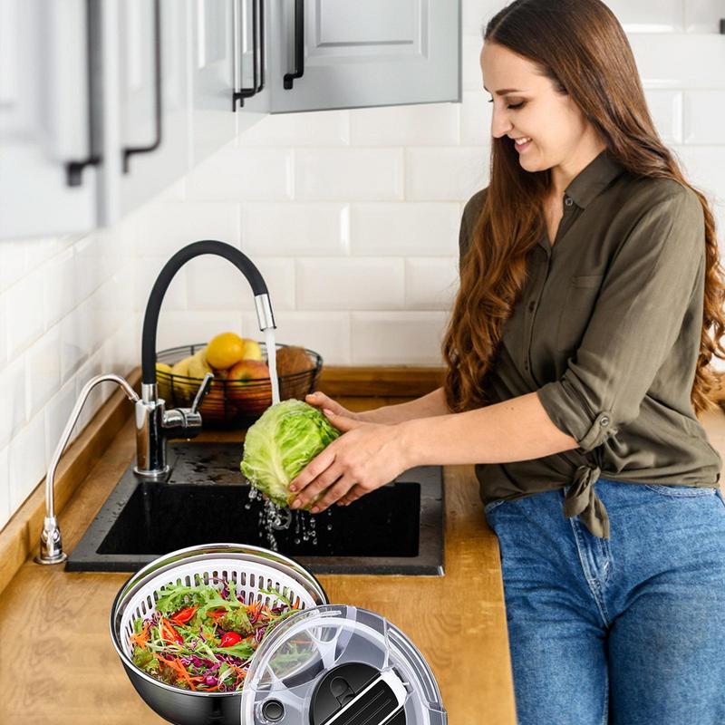 Large Salad Spinner Wash Spin And Dry Salad Vegetables - Temu