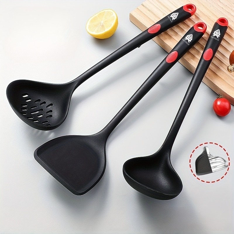 Kitchen Utensil Set Yellow Silicone Kitchen Utensils Spatula With Holes  Slotted Spatula X1 